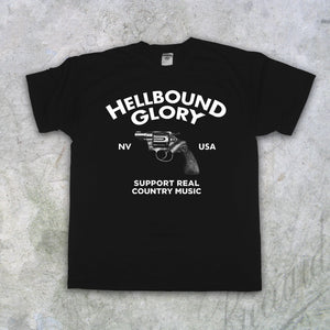 Hellbound Glory - Support Real Country Music - Mens Tshirt
