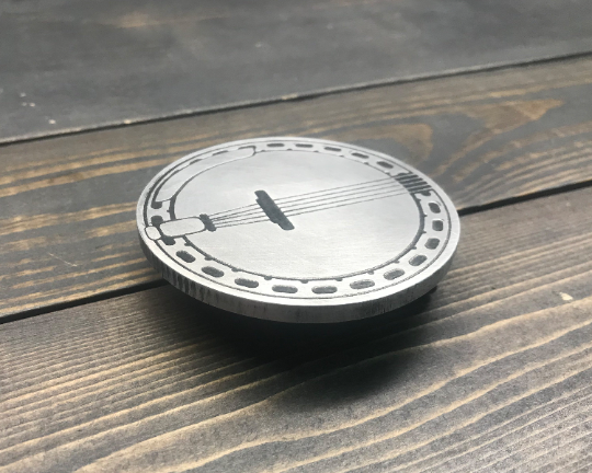 Banjo shop belt buckle