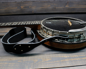 Two Tone Brown Leather Banjo Strap