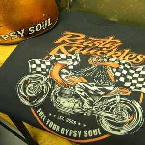 Rusty Knuckles - Cafe Racer #17 Mens Tshirt