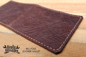 Men's Embossed Brown Leather Wallet