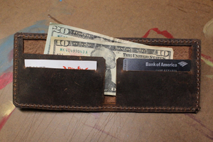 Men's Embossed Brown Leather Wallet