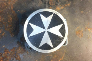 Maltese Cross Metal Belt Buckle