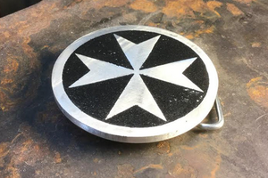 Maltese Cross Metal Belt Buckle