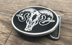 Ram Skull Custom Belt Buckle