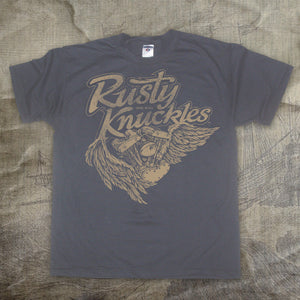 Rusty Knuckles - Angel - Mens Tshirt - Smoke