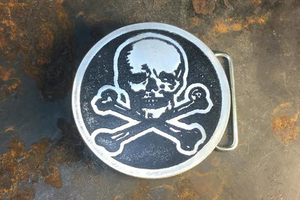 Skull and Crossbones Belt Buckle