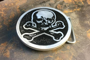 Skull and Crossbones Belt Buckle